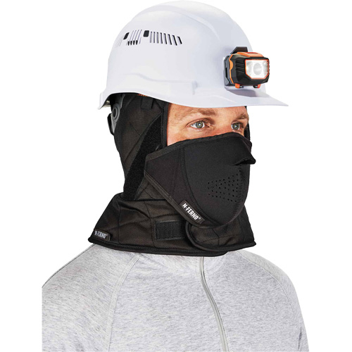 N-Ferno&reg; 3-Layer Winter Hard Hat Liner with Mouthpiece, Fleece Lining, One Size, Black Rock Safety Industrial Ltd