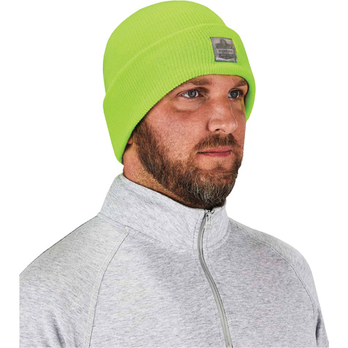 N-Ferno&reg; Rib Knit Beanie Hat, One Size, High-Visibility Lime Green Rock Safety Industrial Ltd