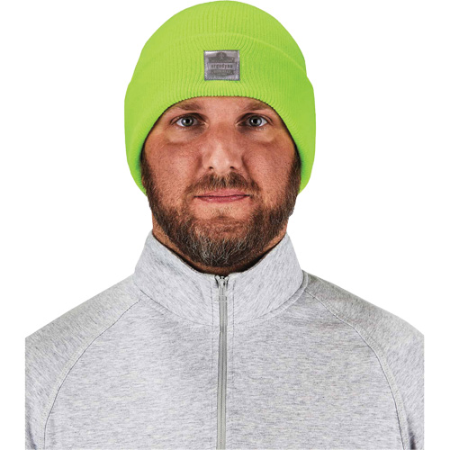 N-Ferno&reg; Rib Knit Beanie Hat, One Size, High-Visibility Lime Green Rock Safety Industrial Ltd