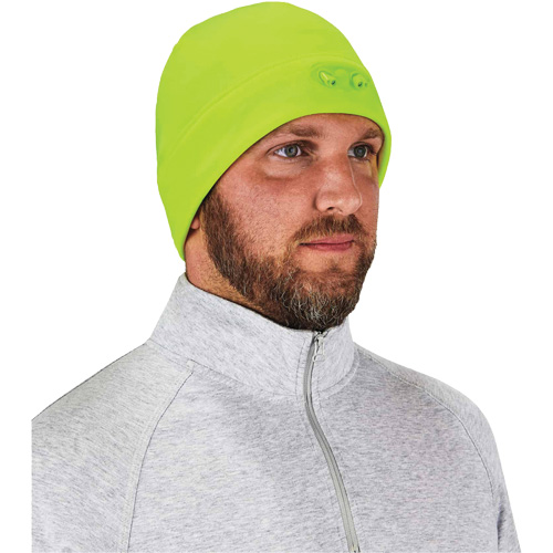 N-Ferno&reg; Skull Cap Beanie Hat with LED Lights, One Size, High-Visibility Lime Green Rock Safety Industrial Ltd