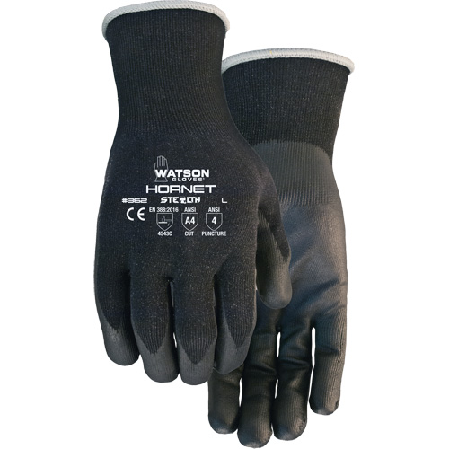 Stealth Hornet Cut Resistant Gloves, Size Small, 18 Gauge, Foam Nitrile Coated, Glass Fibre/HPPE/Nylon/Spandex Shell, ASTM ANSI Level A4/EN 388 Level 5 Rock Safety Industrial Ltd