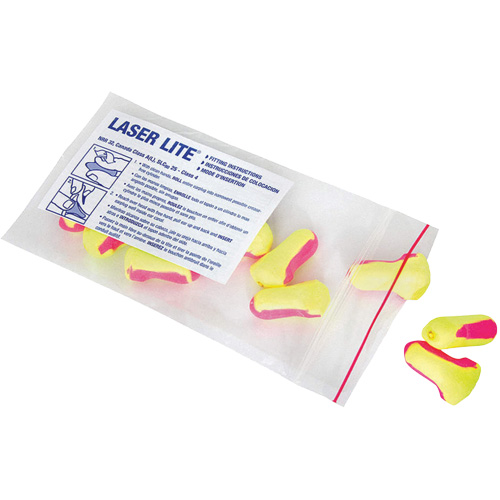 Bouchons d'oreilles jetables Laser Lite de Howard Leight, Vrac - Sac en poly Rock Safety Industrial Ltd