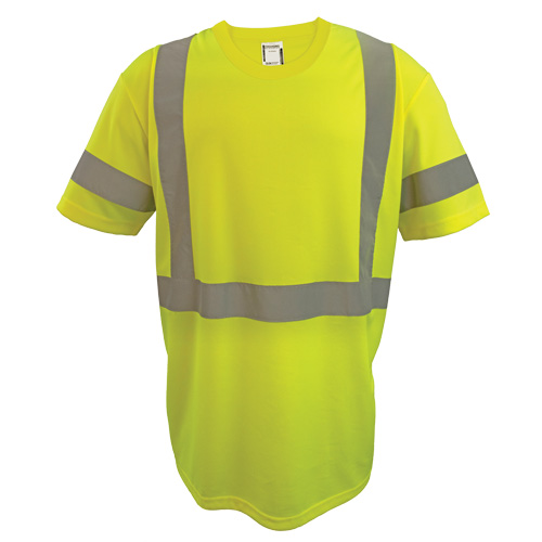 Chemise de s&eacute;curit&eacute; &agrave; manches courtes, Polyester, 2T-Grand, Jaune lime haute visibilit&eacute; Rock Safety Industrial Ltd