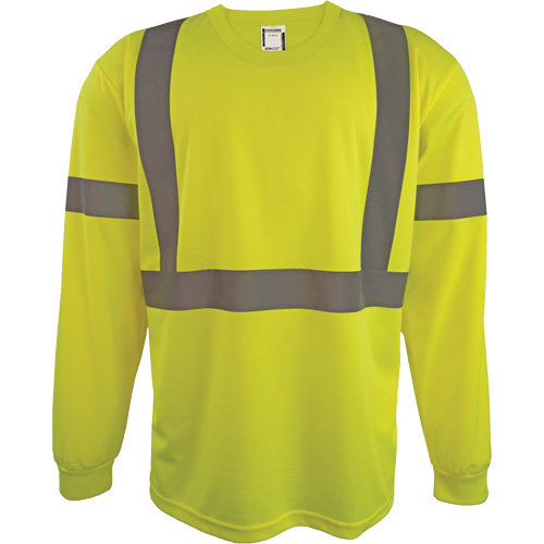 Chemise de s&eacute;curit&eacute; &agrave; manches longues, Polyester, 2T-Grand, Jaune lime haute visibilit&eacute; Rock Safety Industrial Ltd