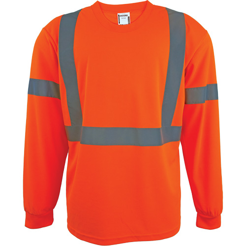 Chemise de s&eacute;curit&eacute; &agrave; manches longues, Polyester, 2T-Grand, Orange haute visibilit&eacute; Rock Safety Industrial Ltd