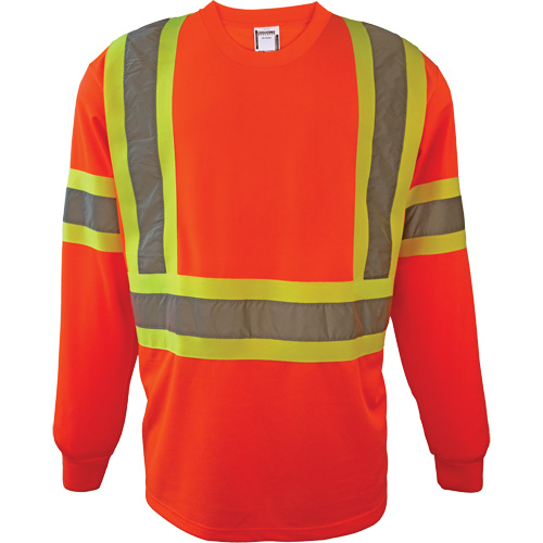 Chemise de s&eacute;curit&eacute; &agrave; manches longues, Polyester, 2T-Grand, Orange haute visibilit&eacute; Rock Safety Industrial Ltd