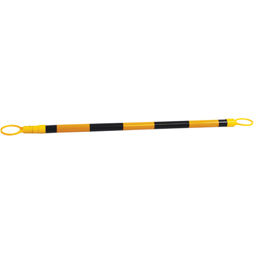 Retractable Cone Bar, 7'2" Extended Length, Black/Yellow Rock Safety Industrial Ltd