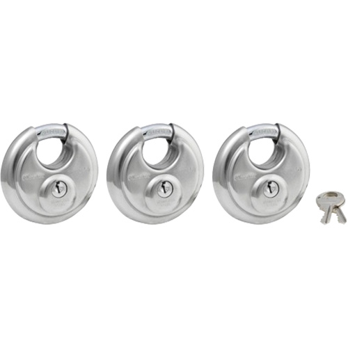 Cadenas &agrave; arceau prot&eacute;g&eacute;, Argent, Cl&eacute;s identiques, Acier inoxydable, Largeur de 2-3/4" Rock Safety Industrial Ltd