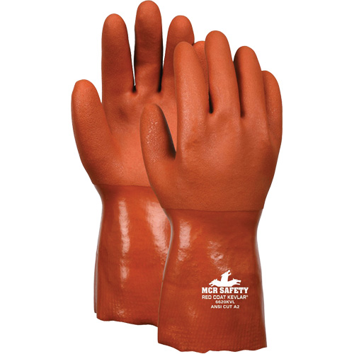 Redcoat Cut Resistant Gloves, Size 2X-Large, PVC Coated, Kevlar&reg; Shell, ASTM ANSI Level A2/EN 388 Level 3 Rock Safety Industrial Ltd