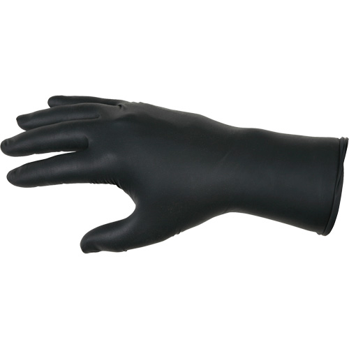 NitriShield Stealth Extra Disposable Gloves, Large, Nitrile, 6-mil, Powder-Free, Black Rock Safety Industrial Ltd
