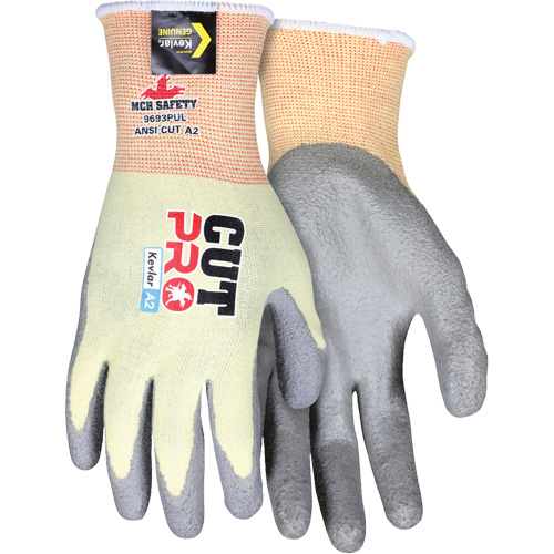Cut Pro&reg; Cut Resistant Coated Gloves, Size Medium, 15 Gauge, Polyurethane Coated, Kevlar&reg; Shell, ASTM ANSI Level A2 Rock Safety Industrial Ltd
