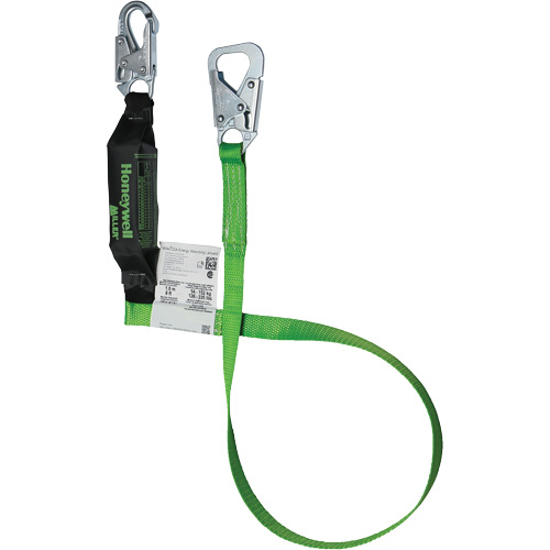 Longe rattachables Miller BackBiter, 6', Point d'ancrage &agrave; Mousqueton verrouillable, Mousqueton verrouillable aux jambes, Nylon/Polyester Rock Safety Industrial Ltd