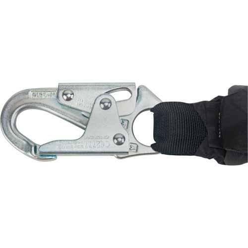 Miller&reg; HP Shock-Absorbing Lanyard, 4', Locking Rebar Hook Center, Locking Snap Hook Leg Ends, Polyester Rock Safety Industrial Ltd
