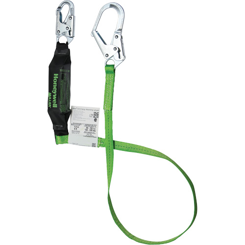 Miller&reg; HP Shock-Absorbing Lanyard, 6', Locking Rebar Hook Center, Locking Snap Hook Leg Ends, Polyester Rock Safety Industrial Ltd