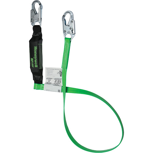 Energy-Absorbing Lanyard, 6', Locking Snap Hook Center, Locking Snap Hook Leg Ends, Polyester Rock Safety Industrial Ltd