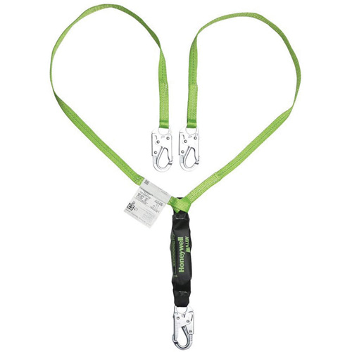 Miller&reg; HP Shock-Absorbing Lanyard, 4', Locking Snap Hook Center, Locking Snap Hook Leg Ends, Polyester Rock Safety Industrial Ltd