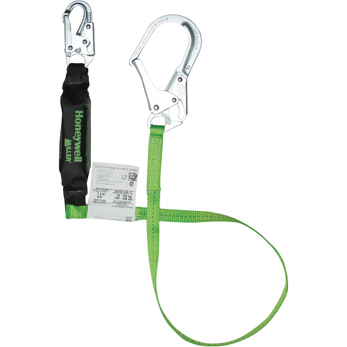 Miller&reg; HP Shock-Absorbing Lanyard, 6', Scaffold Hook Center, Locking Snap Hook Leg Ends, Polyester Rock Safety Industrial Ltd