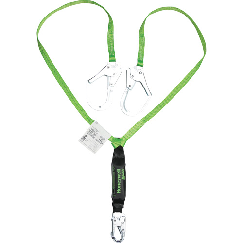 Miller&reg; HP Shock-Absorbing Lanyard, 6', Scaffold Hook Center, Locking Snap Hook Leg Ends, Polyester Rock Safety Industrial Ltd