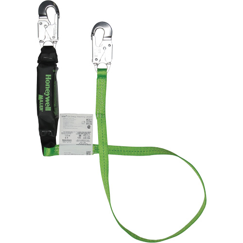 Miller&reg; HP Shock-Absorbing Lanyard, 6', Locking Snap Hook Center, Locking Snap Hook Leg Ends, Polyester Rock Safety Industrial Ltd
