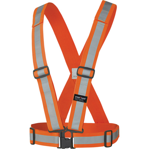 5591 Adjustable Safety Sash, High Visibility Orange, Silver Reflective Colour, One Size Rock Safety Industrial Ltd