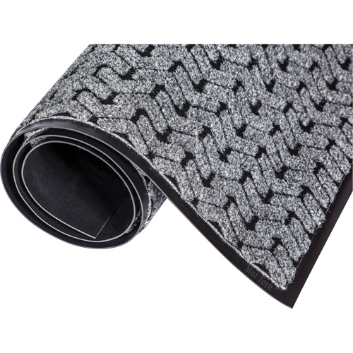 Tire-Track Performance Entrance Mats, Wiper/Scraper, 4' x 8' x 3/8", Grey Rock Safety Industrial Ltd