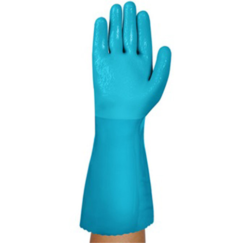 Gants r&eacute;sistants aux produits chimiques AlphaTec 04-003, Taille 8, 14" lo, Nitrile/PVC, Doublure en Molleton, Gant de calibre hiver Rock Safety Industrial Ltd