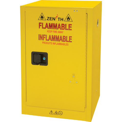 Flammable Storage Cabinet, 12 gal., 1 Door, 23" W x 35" H x 18" D Rock Safety Industrial Ltd