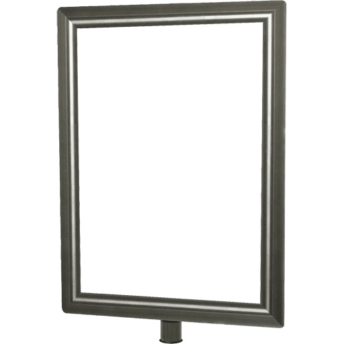 Heavy-Duty Vertical Sign Holder for Classic Posts, Satin Chrome Rock Safety Industrial Ltd