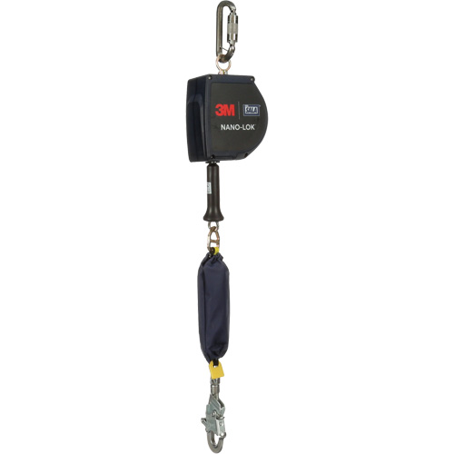 Cordage de s&eacute;curit&eacute; autor&eacute;tractable allong&eacute; Nano-Lok, 15', Acier inoxydable, Pivotant Rock Safety Industrial Ltd