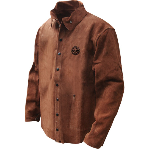 Veste de soudage en cuir fleur de vache refendu Gander Brand, Cuir, 4T-Grand, Brun Rock Safety Industrial Ltd