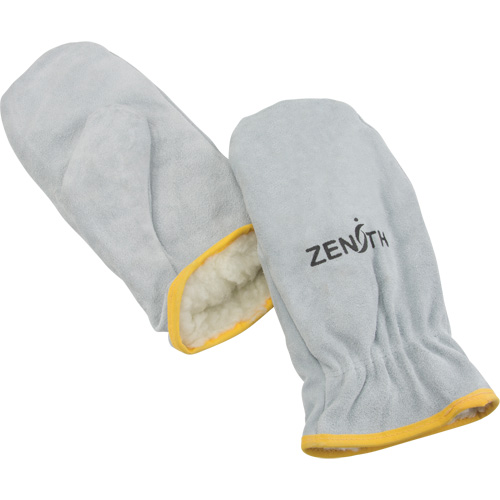 Mitaines dhiver en grain fendu doubl&eacute;es de boa, Taille Taille unique, Mitaine Rock Safety Industrial Ltd