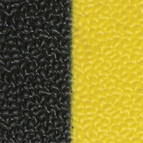 Airsoft Anti-Fatigue Mat, Pebbled, 3' x 5' x 3/8", Black/Yellow, PVC Sponge Rock Safety Industrial Ltd