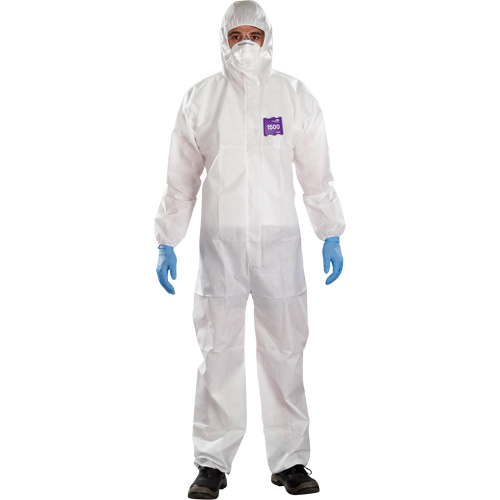 Combinaisons avec col Alphatec Microchem, Grand, Blanc, SMS Rock Safety Industrial Ltd