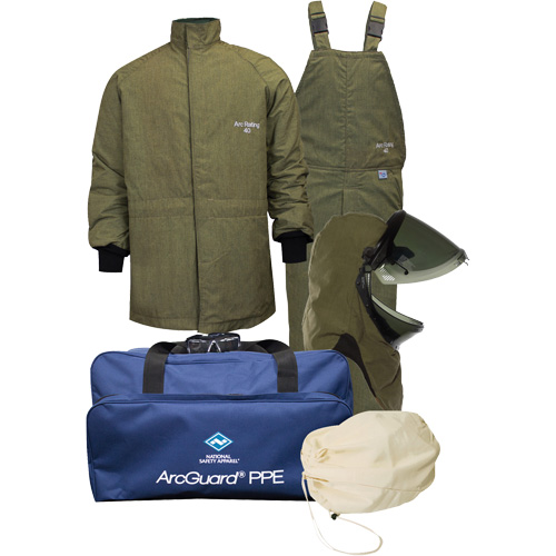 Ensemble de v&ecirc;tements grands contre l'arc &eacute;lectrique avec capuchon &agrave; lev&eacute;e avant Arcguard Revolite, 40 cal/cm² Rock Safety Industrial Ltd