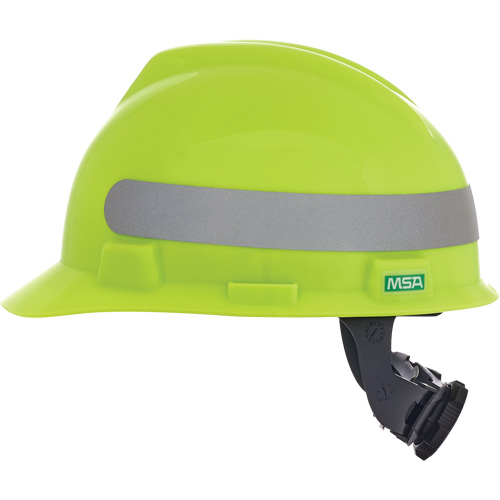 Casque de s&eacute;curit&eacute; &agrave; fentes V-Gard, R&eacute;pond aux normes CSA type 1, Suspension Rochet, Non ventil&eacute; Rock Safety Industrial Ltd