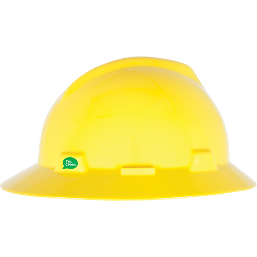 V-Gard&reg; GREEN Slotted Full Brim Hard Hat, Meets CSA Type 1, Ratchet Suspension Rock Safety Industrial Ltd