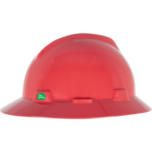 V-Gard&reg; GREEN Slotted Full Brim Hard Hat, Meets CSA Type 1, Ratchet Suspension Rock Safety Industrial Ltd