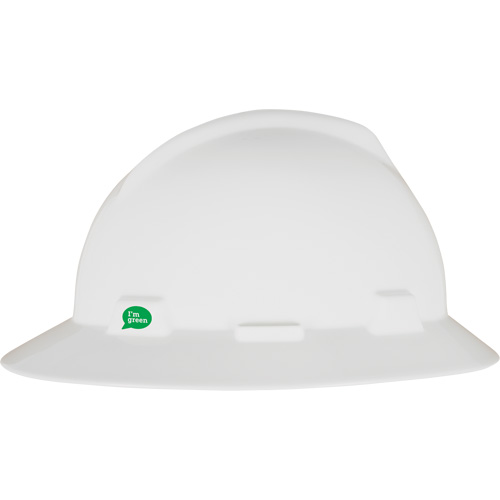 V-Gard&reg; GREEN Slotted Full Brim Hard Hat, Meets CSA Type 1, Ratchet Suspension Rock Safety Industrial Ltd