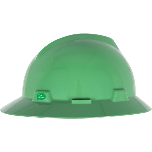 V-Gard&reg; GREEN Slotted Full Brim Hard Hat, Meets CSA Type 1, Ratchet Suspension Rock Safety Industrial Ltd