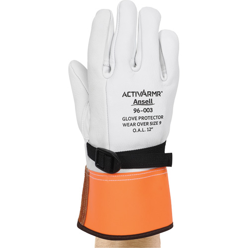 96-003 High Voltage Leather Protector Gloves, Size 8, 12" L Rock Safety Industrial Ltd