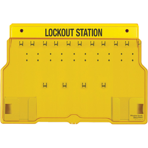 Trilingual Covered Lock Station, None Padlocks, 10 Padlock Capacity, Padlocks Not Included Rock Safety Industrial Ltd