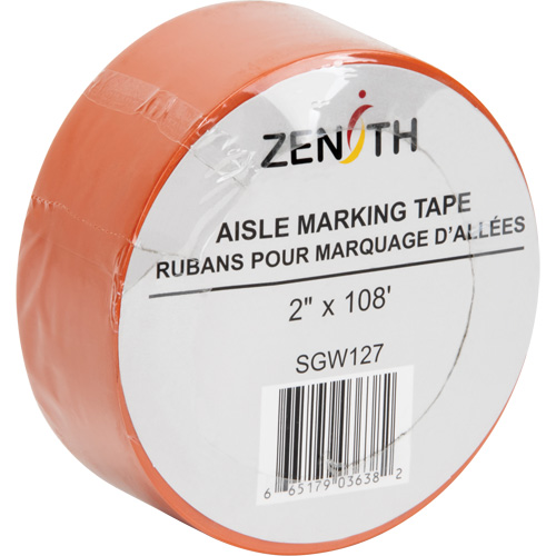 Aisle Marking Tape, 2" x 108', PVC, Orange Rock Safety Industrial Ltd
