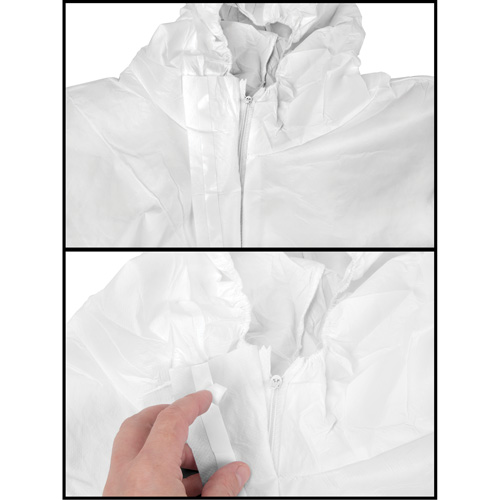Combinaisons &agrave; capuchon de premi&egrave;re qualit&eacute;, Petit, Blanc, Microporeux Rock Safety Industrial Ltd