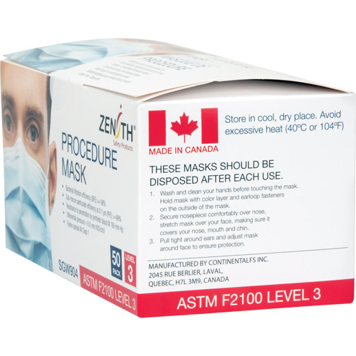Disposable Procedure Face Masks, ASTM F2100 Level 3, Class 1 Rock Safety Industrial Ltd