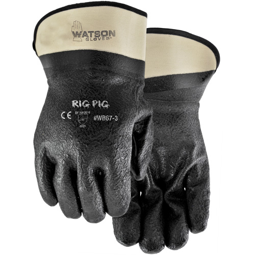Gants Rig Pig, Taille unique, R&ecirc;vetement Nitrile/PVC, Enveloppe en Jersey Rock Safety Industrial Ltd
