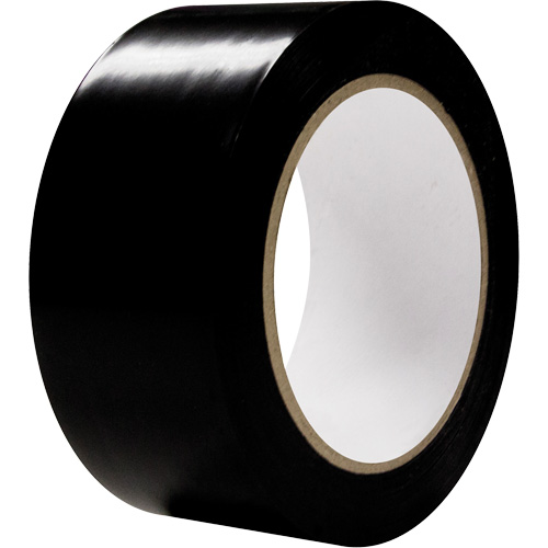 Aisle Marking Tape, 2" x 108', PVC, Black Rock Safety Industrial Ltd
