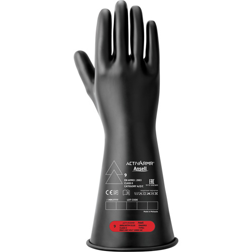 Gants isolants &eacute;lectriques, ASTM classe 0, Taille 10, 11" lo Rock Safety Industrial Ltd