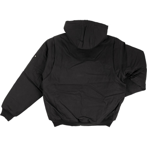 Blouson d'aviateur en toile lourde avec capuchon, Hommes, Petit, Noir Rock Safety Industrial Ltd