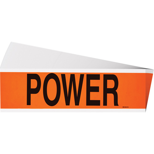 &eacute;tiquette de tension pour conduit  Power , 2-1/4" x 9", &eacute;toffe/Vinyle, Anglais Rock Safety Industrial Ltd