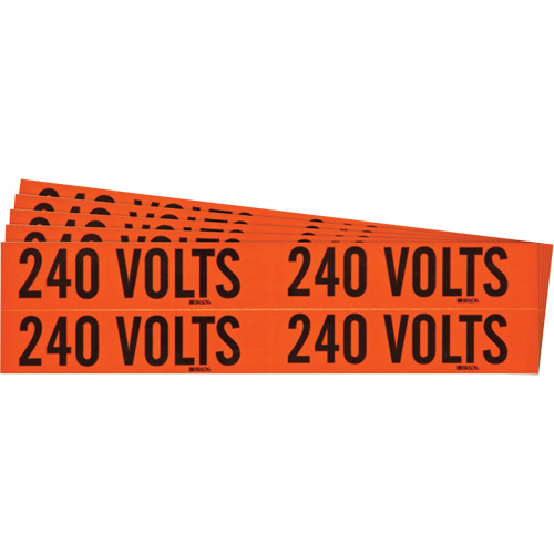 &eacute;tiquette de tension pour conduit  240 Volts , 1-1/8" x 4-1/8", &eacute;toffe/Vinyle, Anglais Rock Safety Industrial Ltd
